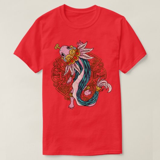 Quetzalcoatl Axolotl Ancient Aztec Serpent Mayan I T-shirt (Design voorkant)