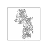 Quetzalcoatl Aztec Art Rubberstempel (Afrduk)