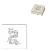 Quetzalcoatl Aztec Art Rubberstempel (Gestempeld)