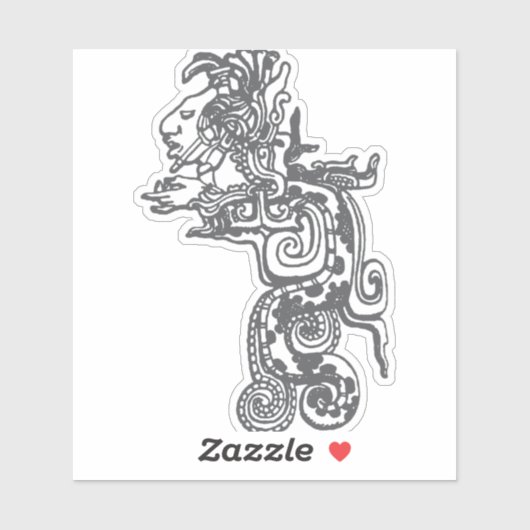 Quetzalcoatl Aztec Art Sticker (Vel)