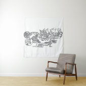 Quetzalcoatl Aztec Art Wandkleed (In Situ (horizontaal))