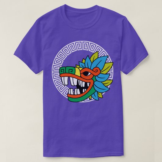 Quetzalcoatl Aztec Feathered Serpent Mayan Inca T-shirt (Design voorkant)