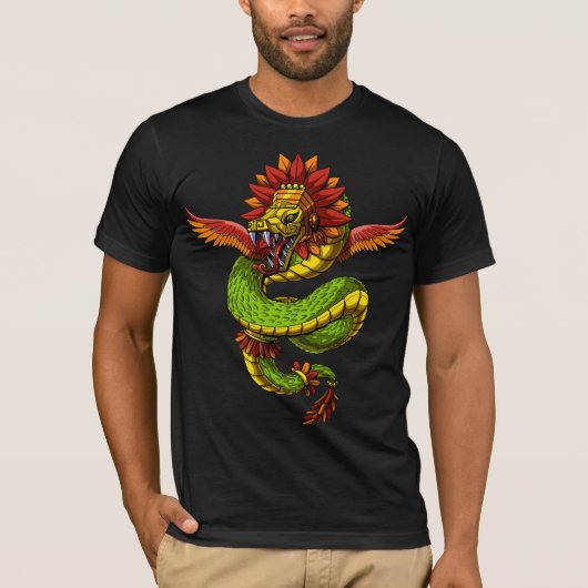 Quetzalcoatl Aztec God T-shirt (Voorkant)