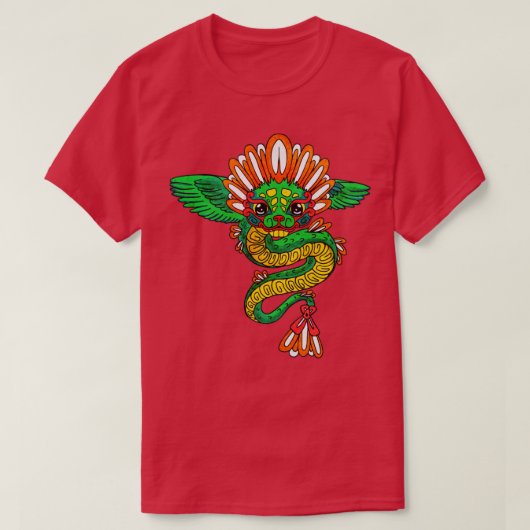 Quetzalcoatl Aztec Mayan Feathered Service Toltec T-shirt (Design voorkant)