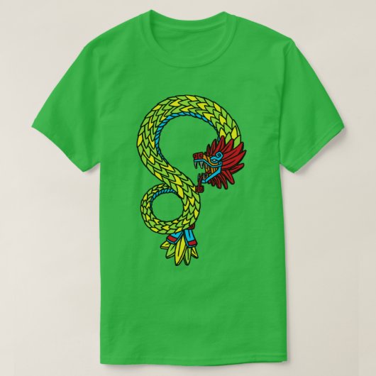 Quetzalcoatl Aztec Mayan Feathered Service Toltec T-shirt (Design voorkant)