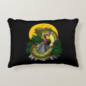 Quetzalcoatl Aztec Snake God Accent Kussen (Voorkant)