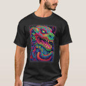 Quetzalcoatl Azteekse god gevederde slang Kukulkan T-shirt (Voorkant)