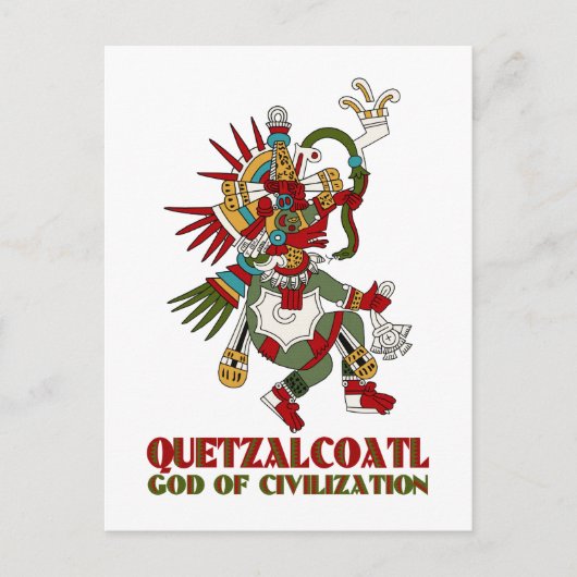 Quetzalcoatl Briefkaart (Voorkant)