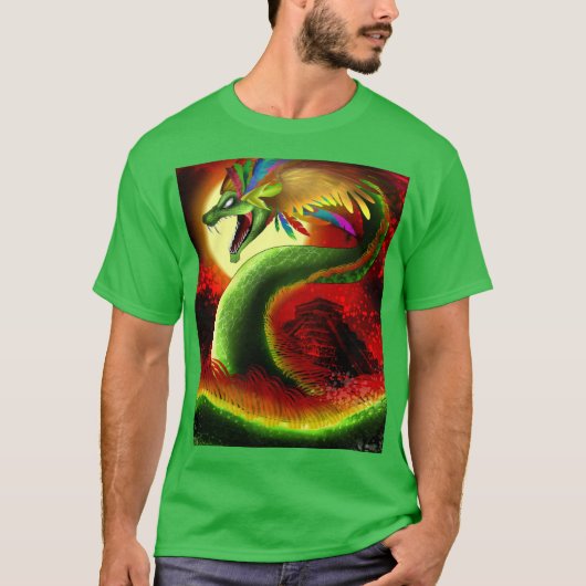 Quetzalcoatl de Aztec god T-shirt (Voorkant)