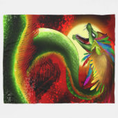Quetzalcoatl de Azteekse god Fleece Deken (Voorkant (Horizontaal))