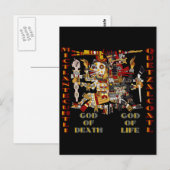 Quetzalcoatl en Mictlantecuhtli Briefkaart (Voorkant / Achterkant)