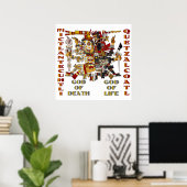 Quetzalcoatl en Mictlantecuhtli Poster (Thuiskantoor)