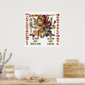Quetzalcoatl en Mictlantecuhtli Poster (Keuken)