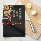 Quetzalcoatl en Mictlantecuhtli Theedoek (Quarter Fold)