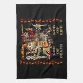 Quetzalcoatl en Mictlantecuhtli Theedoek (Verticaal)