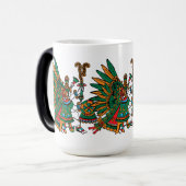 Quetzalcoatl - Geplakte Serpent God van de Goedemo Magische Mok (Voorkant links)