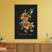 Quetzalcoatl Mayan Art Canvas Afdruk (Insitu (Woonkamer))