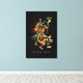 Quetzalcoatl Mayan Art Canvas Afdruk (Insitu (Houten vloer))