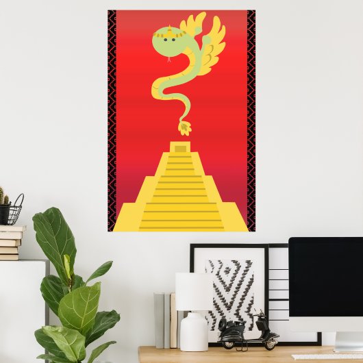 Quetzalcoatl Poster (Thuiskantoor)