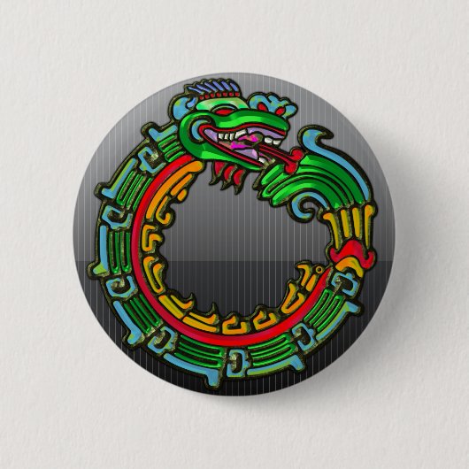 Quetzalcoatl Ronde Button 5,7 Cm (Voorkant)