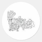 Quetzalcoatl Ronde Sticker (Voorkant)