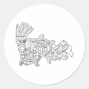 Quetzalcoatl Ronde Sticker