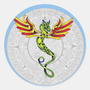 Quetzalcoatl Ronde Sticker