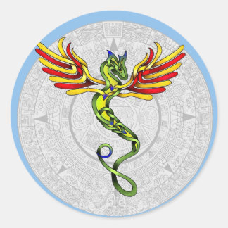 Quetzalcoatl Ronde Sticker
