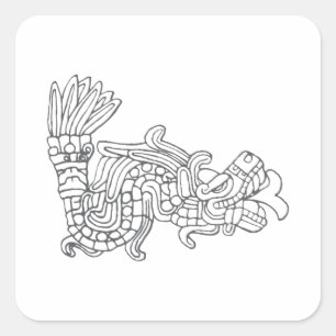 Quetzalcoatl Vierkante Sticker