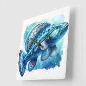 Quetzalcoatlus Flight - Watercolor Vierkante Klok (Hoek)