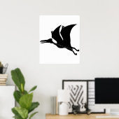 Quetzalcoatlus pterosaur Prehistorisch plein Poster (Thuiskantoor)