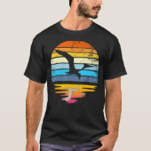 Quetzalcoatlus Retro Sunset Dinosaur Quetzalcoatlu T-shirt (Voorkant)