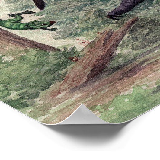 Quetzalcoatlus vs. Leptoceratops Poster (Hoek)