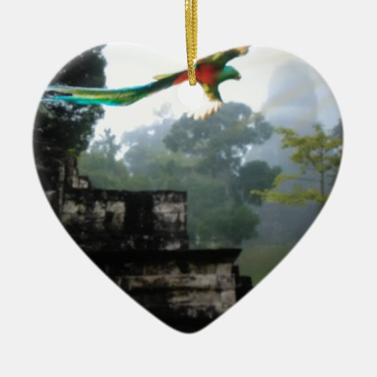 Quetzel in Tikal Keramisch Ornament (Voorkant)