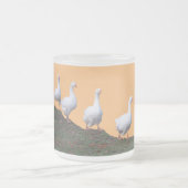 Queue Upgrade Cute Gese Oranje Frosted Glass Mok (Center)
