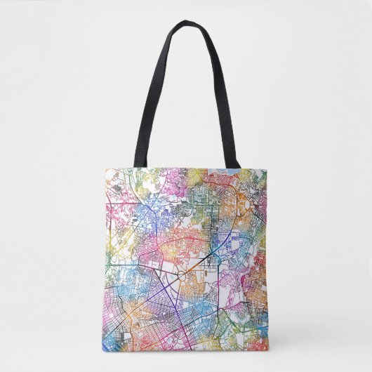 Quezon City Filipijnen Kaart Tote Bag (Voorkant)