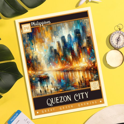 Quezon City, Filipijnen |  schilderij Briefkaart