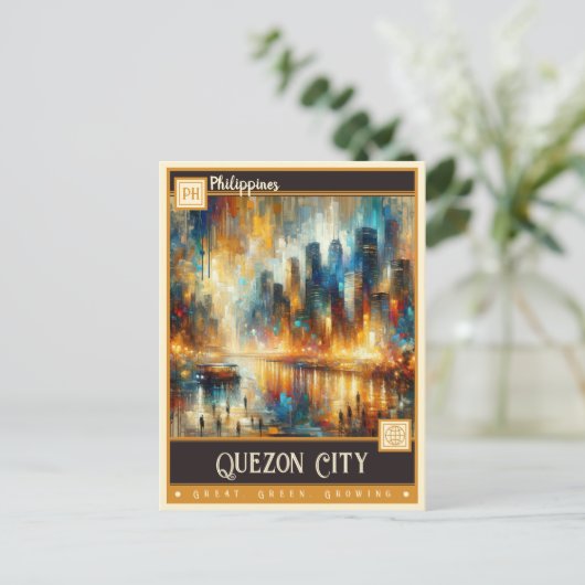 Quezon City, Filipijnen |  schilderij Briefkaart (Staand voorkant)