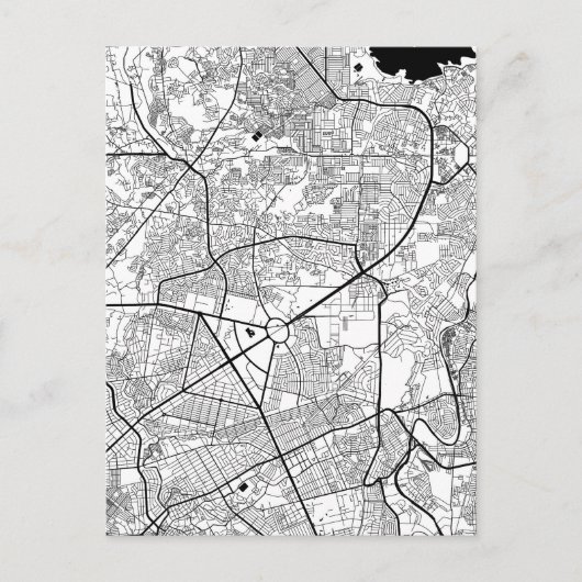  Quezon City Philippines Map Briefkaart (Voorkant)