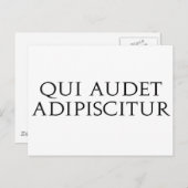 Qui Audet Adipiscitur Briefkaart (Voorkant / Achterkant)