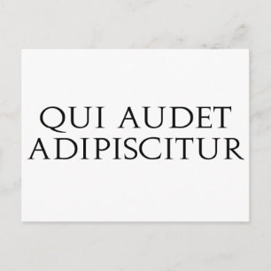 Qui Audet Adipiscitur Briefkaart