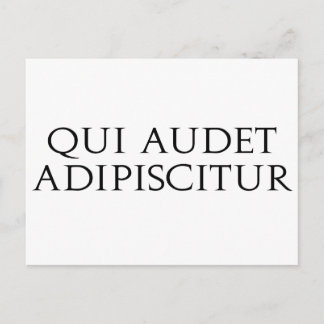 Qui Audet Adipiscitur Briefkaart