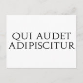 Qui Audet Adipiscitur Briefkaart (Voorkant)