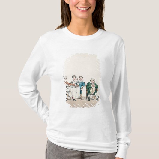 Qui dort dine'', karikatuur van een man dat slaapt t-shirt (Voorkant)