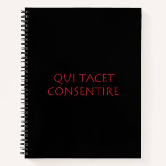 Qui tacet consulent notitieboek (Voorkant)