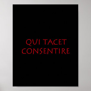 Qui tacet consulent poster