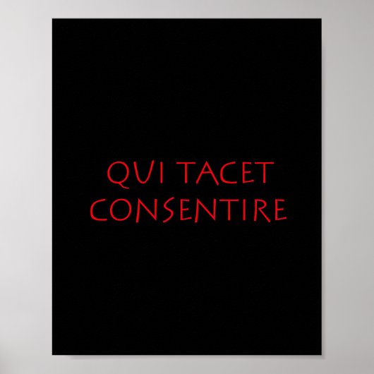 Qui tacet consulent poster (Voorkant)