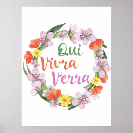 Qui Vivra Verra Frans Gezegde Poster (Voorkant)