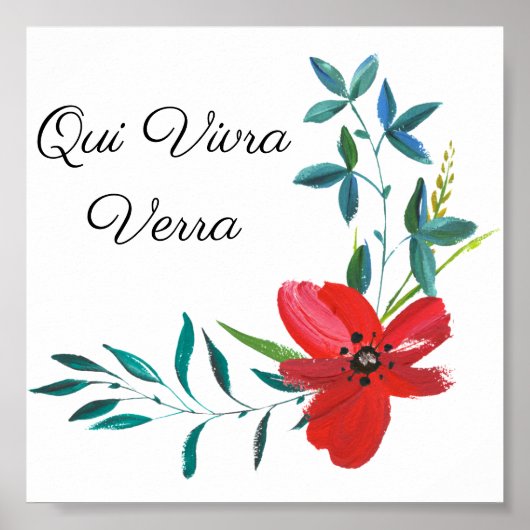 Qui Vivra Verra - Frans Proverb Poster (Voorkant)