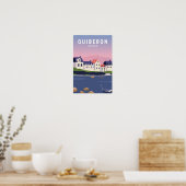 Quiberon Frankrijk Reizen Vintage Kunst Poster (Keuken)